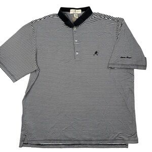 Wake Forest Walking Demon Deacon Logo Men’s Striped Polo Shirt Read Desc. XL